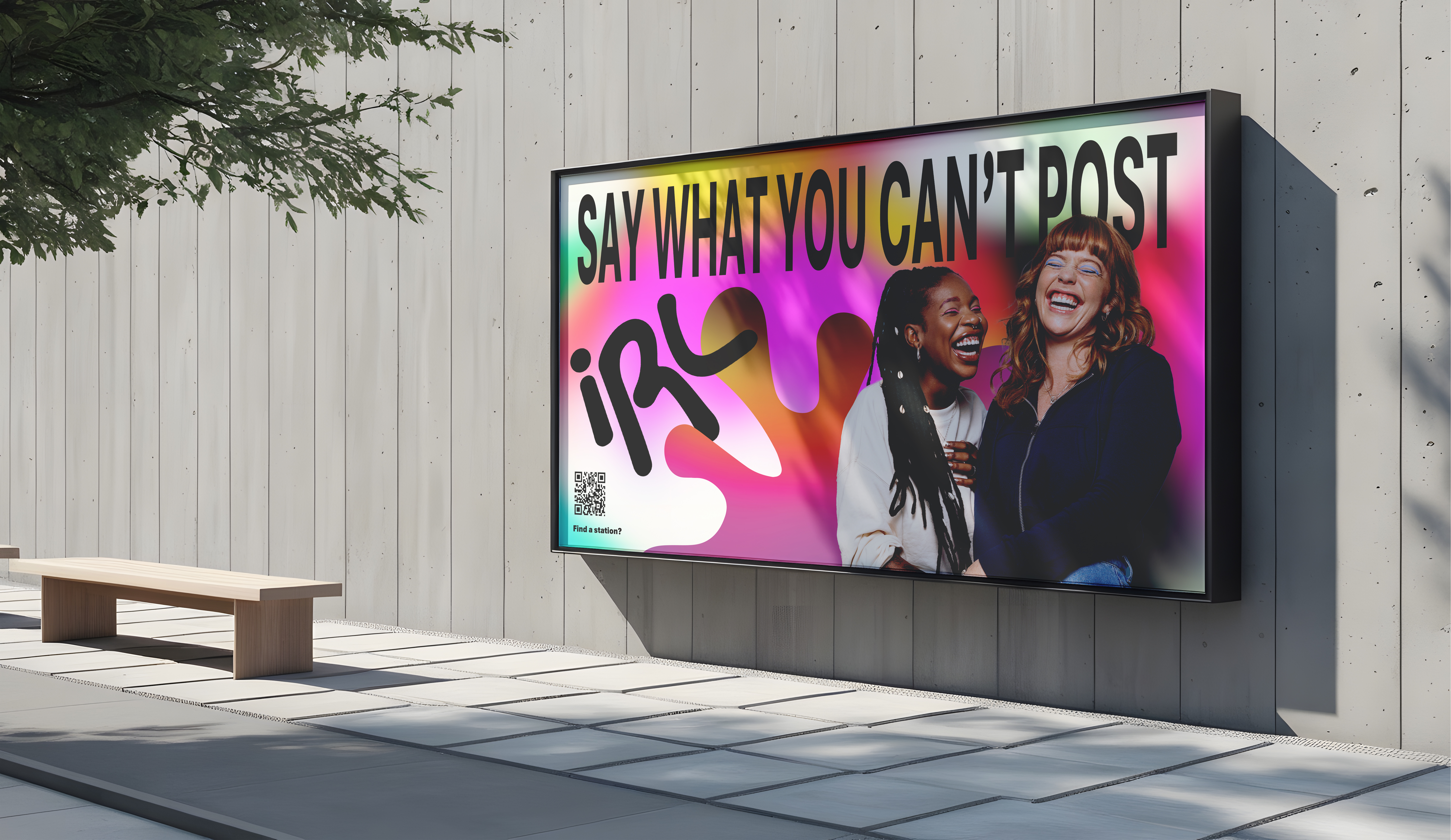 IRL Station poster mockup